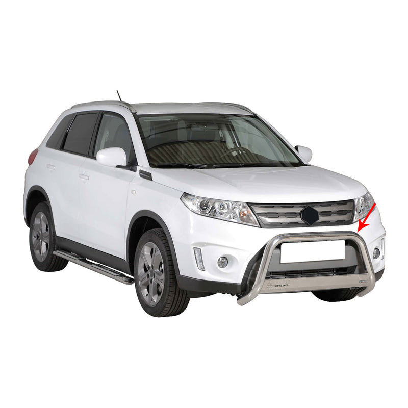 Pare-buffle Avant pour Suzuki Vitara 2015-2018 63 mm en Acier Gris