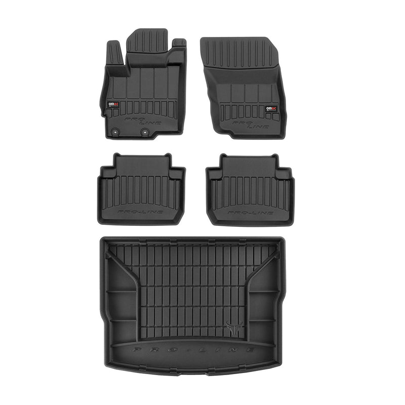 Kit Tapis de Sol et Coffre pour Mitsubishi Eclipse Cross 2017-2022 TPE Noir