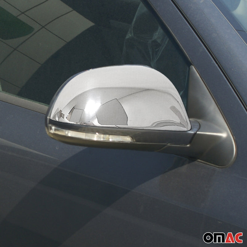 Coques de Rétroviseurs pour Skoda Superb II 2008-2015 en Acier Chromé Argent