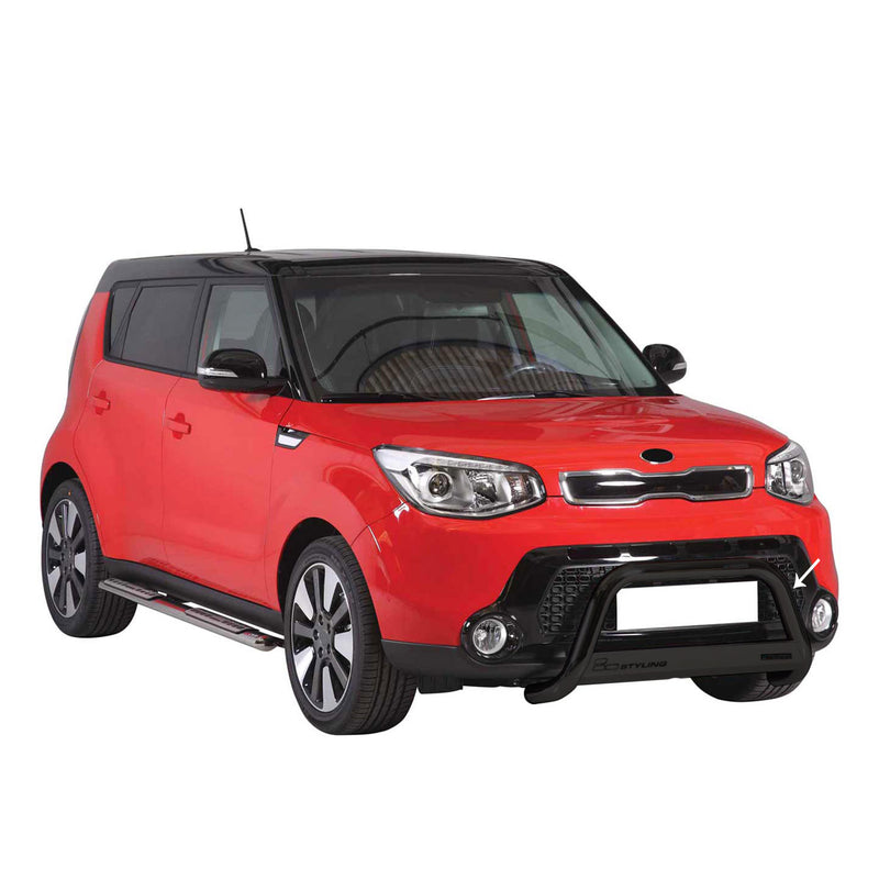 Pare-buffle Avant pour Kia Soul 2013-2017 63 mm en Acier Noir