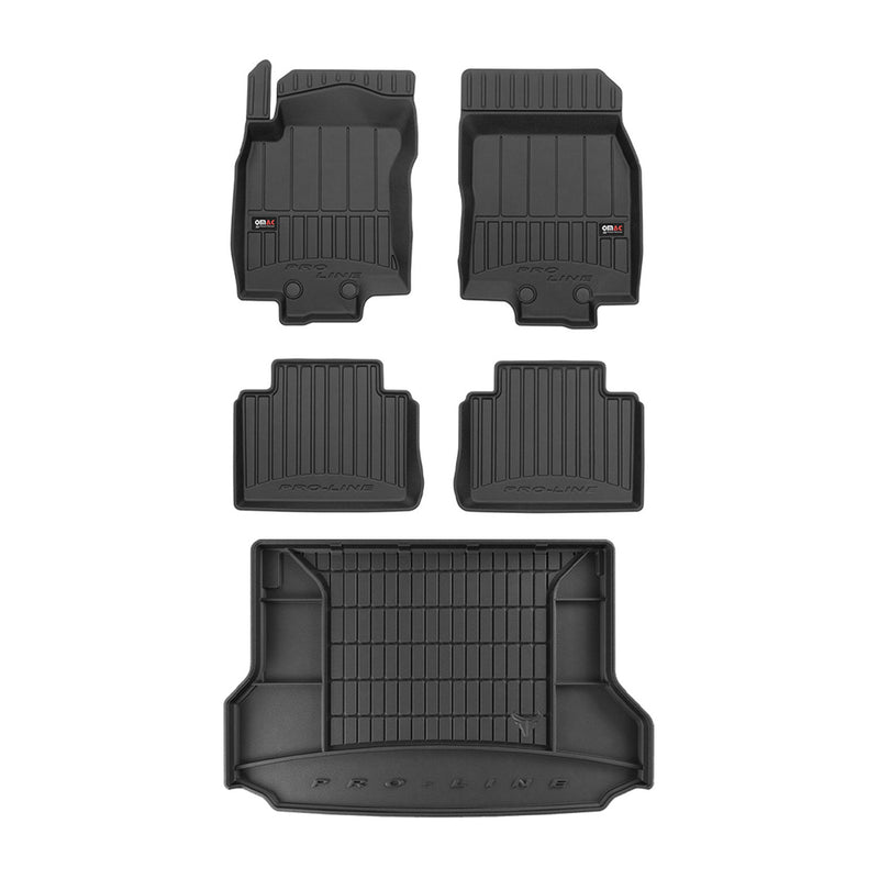 Kit Tapis de Sol et Coffre pour Nissan X-Trail 2017-2022 TPE Noir