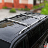Barres de toit transversales pour Mitsubishi Pajero 2007-2024 Aluminium Gris
