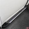 Marchepieds Latéraux pédale pour Fiat 500X 2015-2024 Noir Gris Aluminium 2Pcs