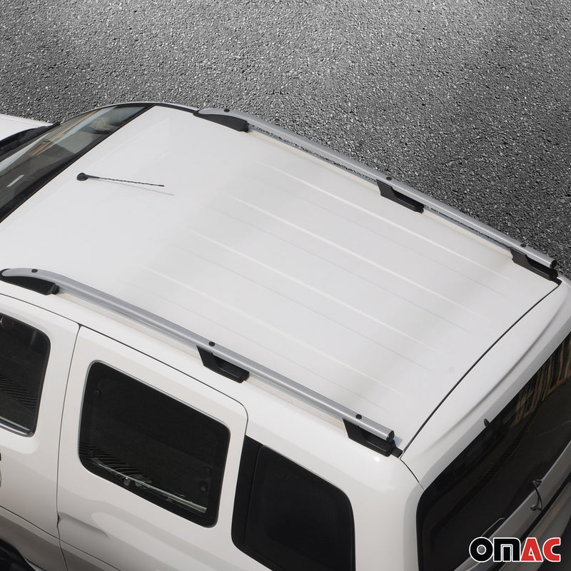 Barres de toit longitudinales pour VW Amarok 2010-2024 Aluminium Gris