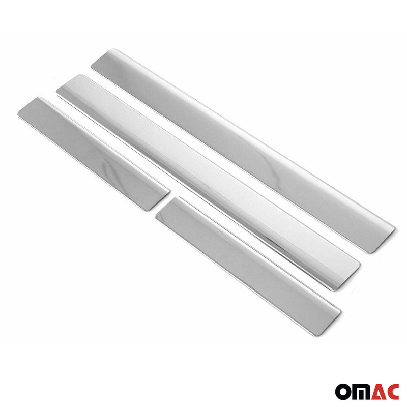 Pour Dacia Sandero 2012-2019 4x Protection Seuils de Portes Acier Inox Chromé