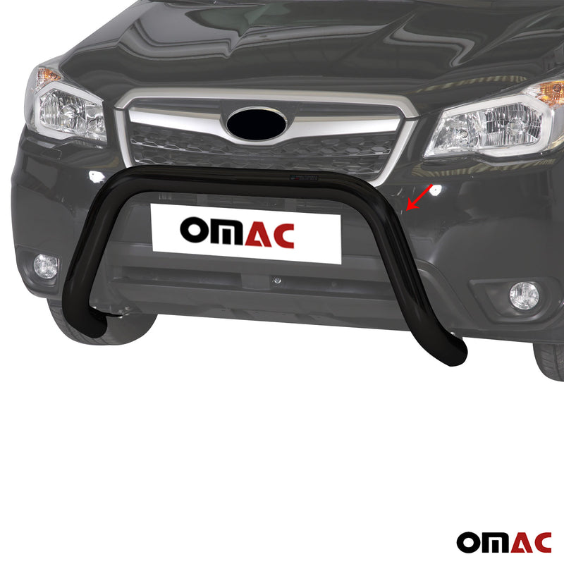 Pare-buffle Avant pour Subaru Forester 2013-2015 76 mm en Acier Noir