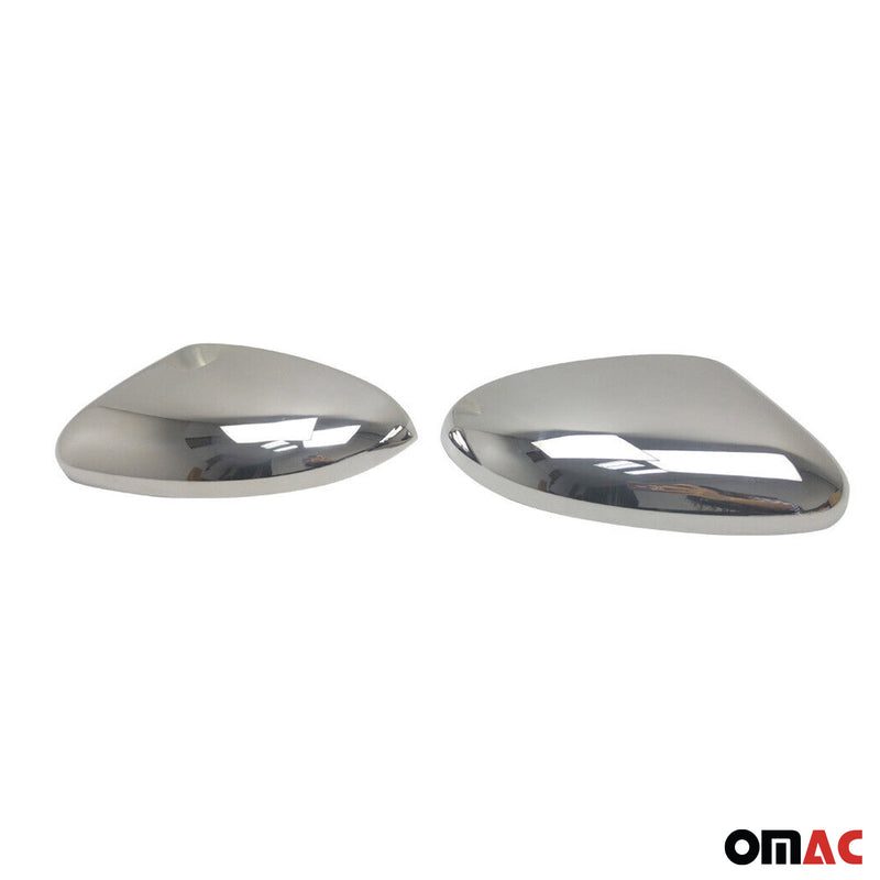 Coques de Rétroviseurs pour Ford Focus II 2004-2012 en Acier Chromé Argent