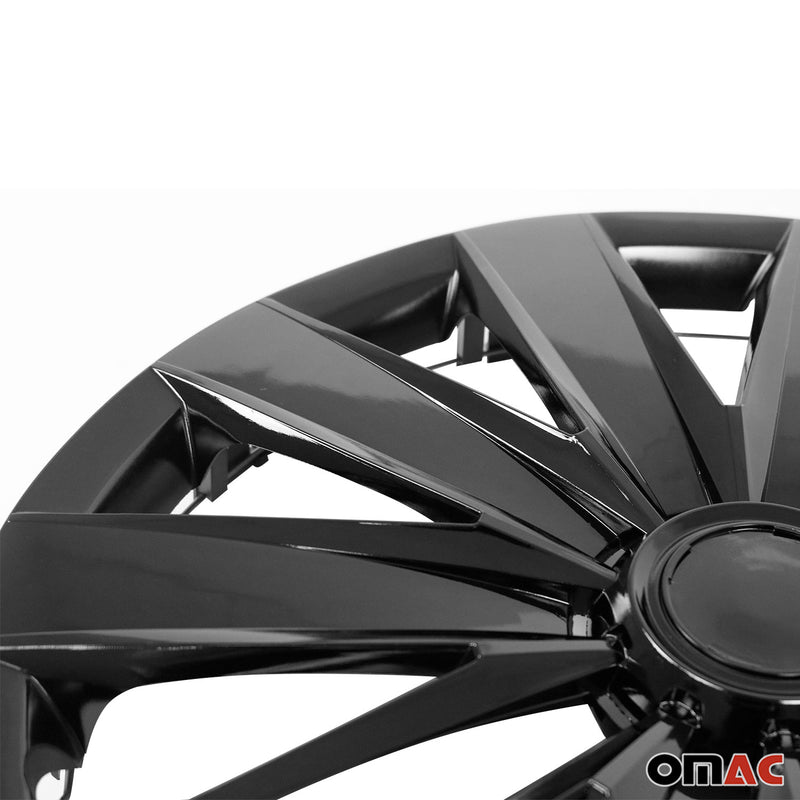 Jeu Enjoliveurs de Roue pour Peugeot 308 16 Pouces 4 Piéces Noir
