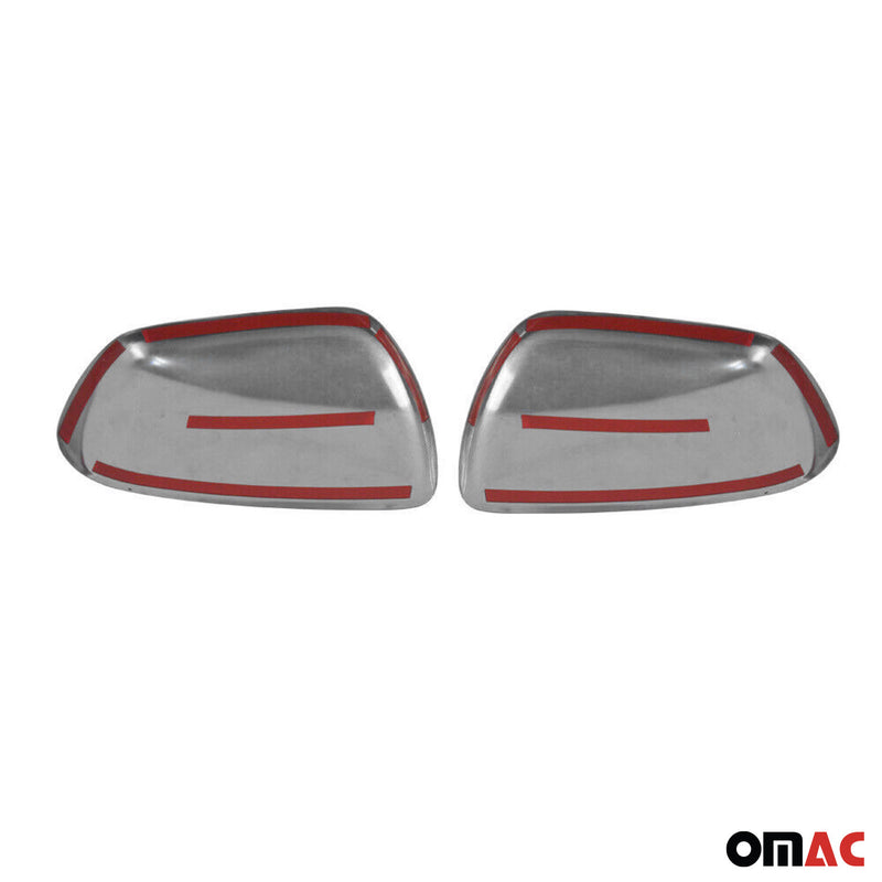 Coques de Rétroviseurs pour Toyota RAV4 II 2000-2006 en Acier Chromé Argent