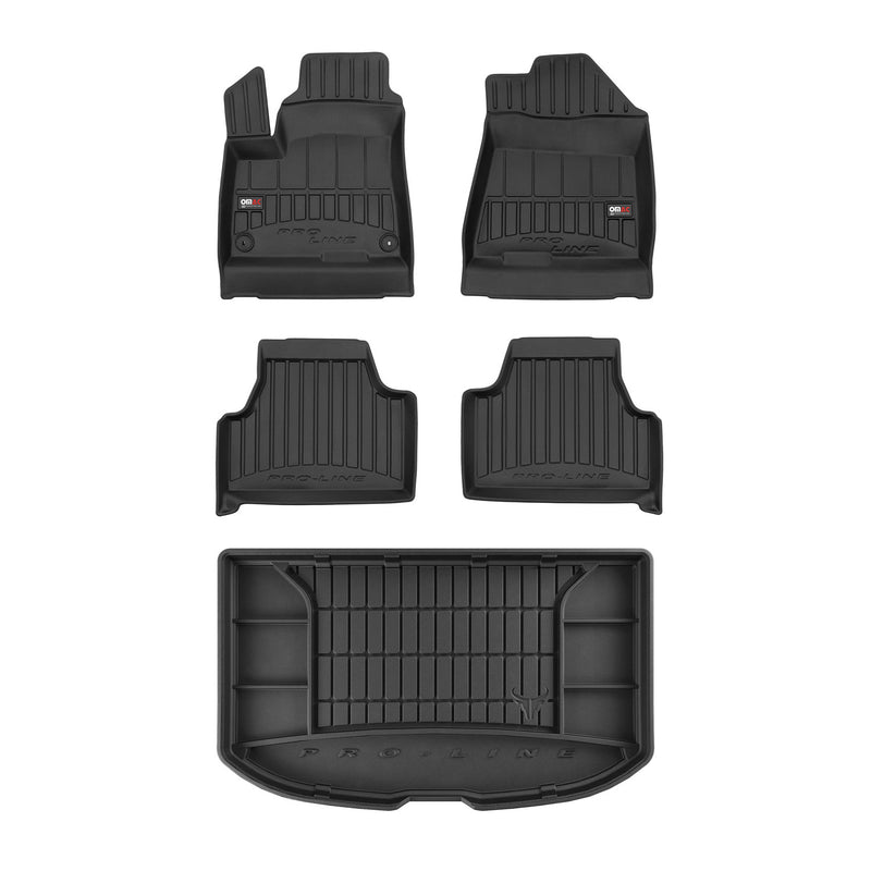 Kit Tapis de Sol et Coffre pour Kia E-Soul 2019-2022 TPE Noir