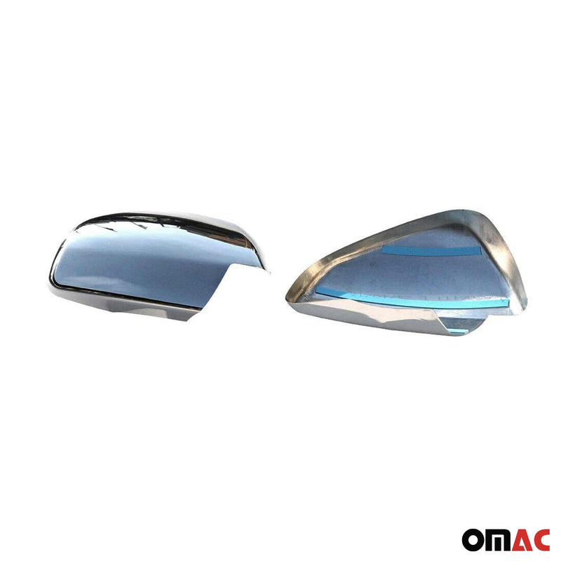 Coques de Rétroviseur pour Opel Vectra C Signum Acier Inox Chromé 2x