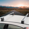 Menabo Barres de toit Transversales pour Mazda CX-7 2006-2012 Alu Gris TUV 2x