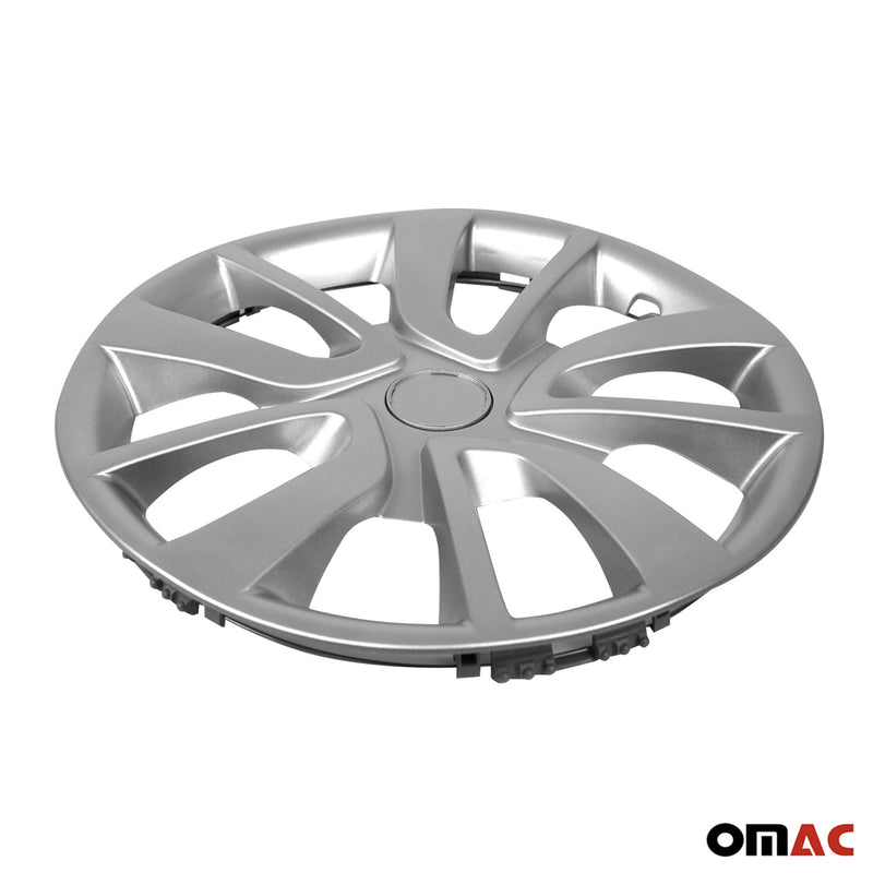 Jeu Enjoliveurs de Roue pour Renault Megane 4Piéces 15 Pouces Gris