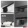 Menabo Barres de toit Transversales pour Fiat Stilo 2001-2010 Alu Noir 3 portes