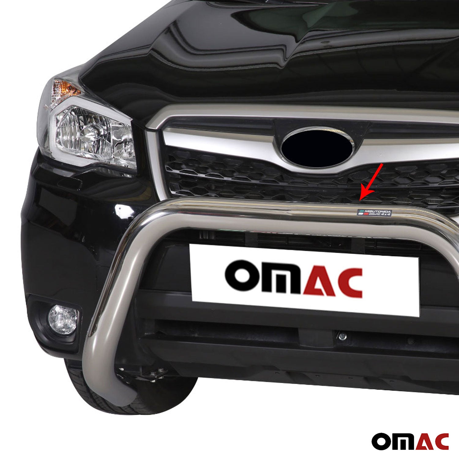 Pare-buffle Avant pour Subaru Forester IV 2013-2015 Pre-FL 76 mm en Acier Gris