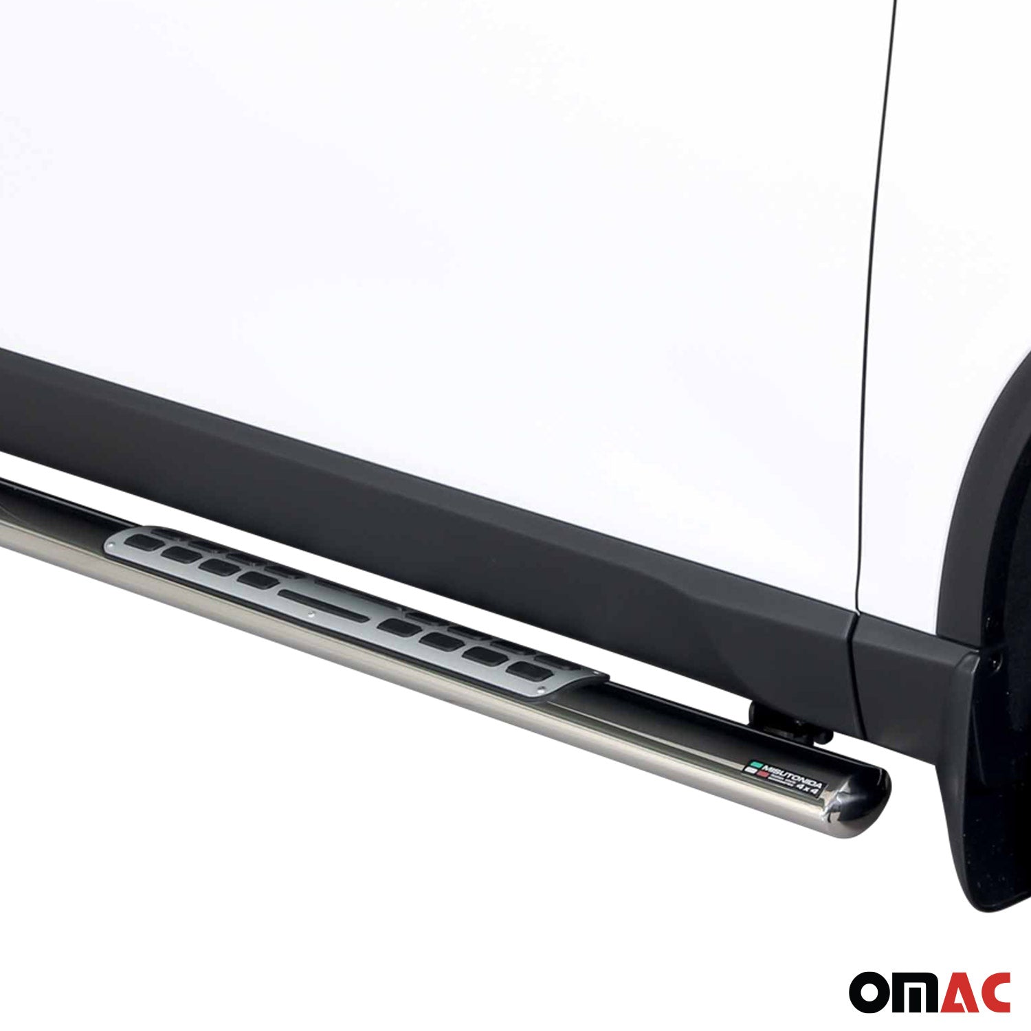 Marchepieds Latéraux pour Ssangyong Musso 2018-2026 Acier Inoxydable Argent