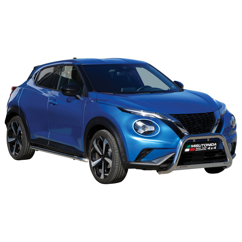 Pare-buffle Avant pour Nissan Juke 2020-2024 63mm en Acier Inoxydable Argent