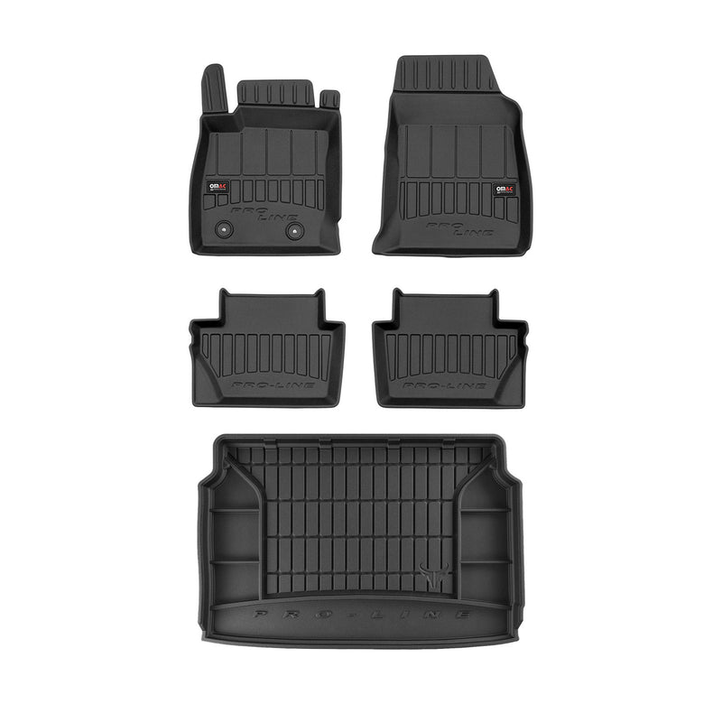 Kit Tapis de Sol et Coffre pour Ford Ecosport 2017-2022 TPE Noir