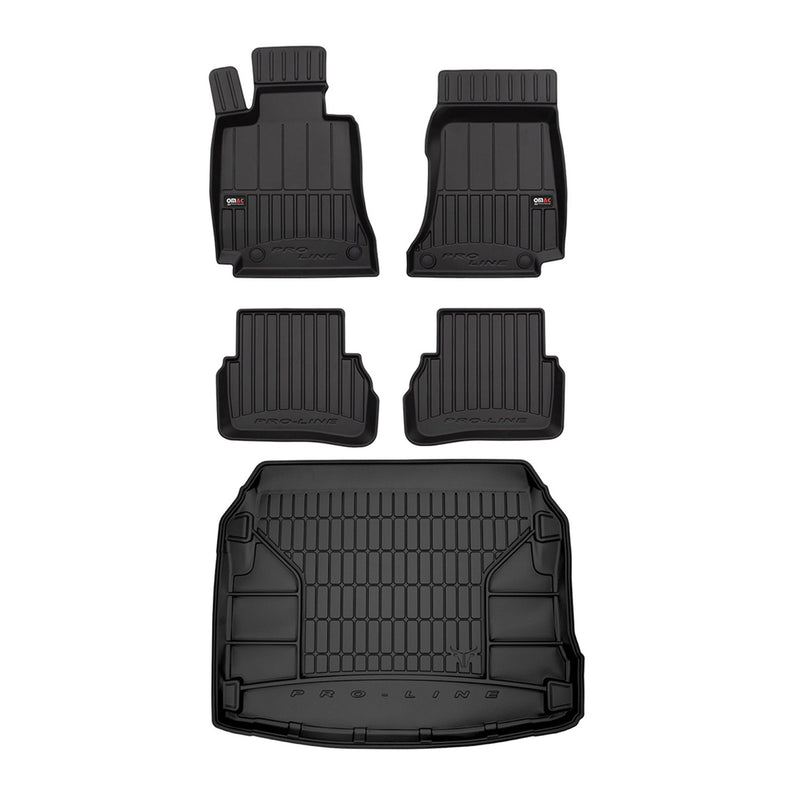 Kit Tapis de sol et coffre pour Mercedes CLS C218 2010-2018 Noir OMAC Premium