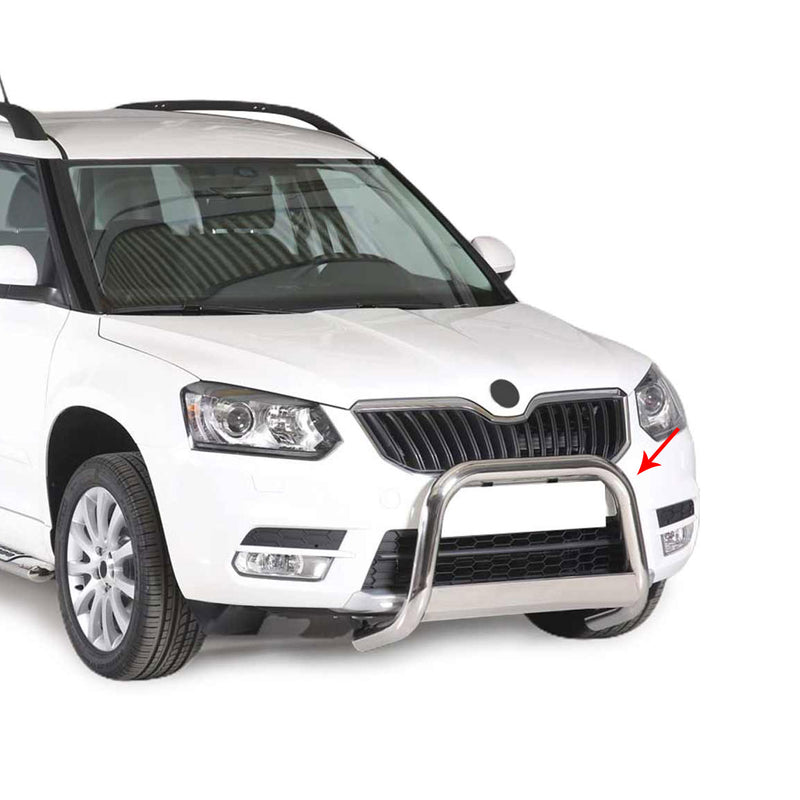 Pare-buffle Avant pour Skoda Yeti 2014-2017 63 mm en Acier Gris