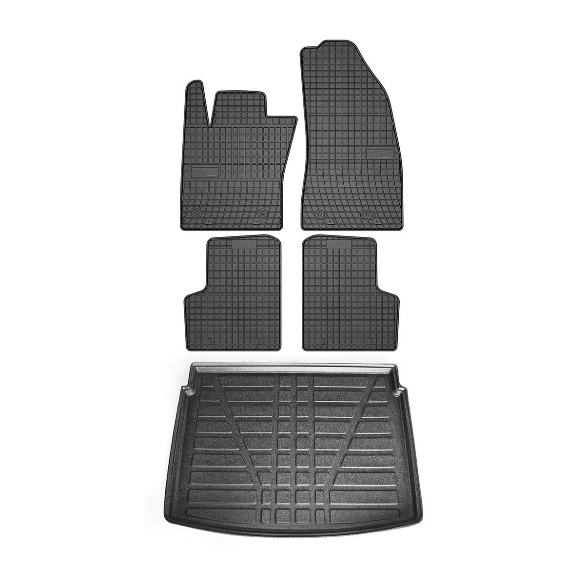 Kit Tapis de sol et coffre pour Jeep Renegade 2014-2024 TPE Noir