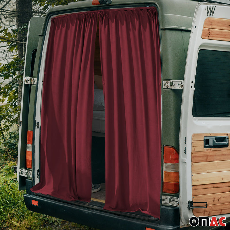 Rideaux De Porte Hayon Pour Fiat Ducato H2 Protection Solaire Rouge