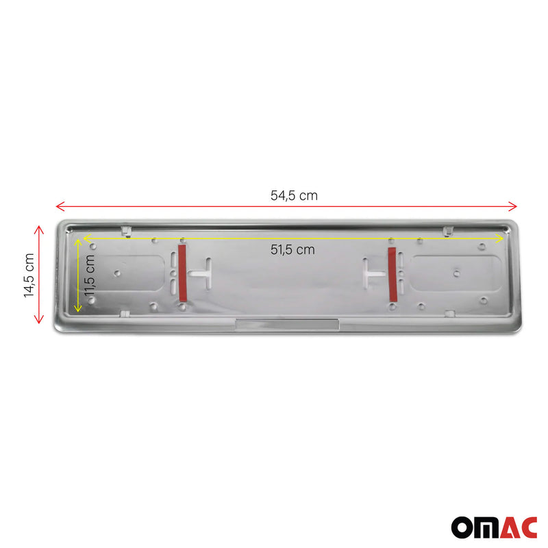 Support de Plaque d'immatriculation en acier inox