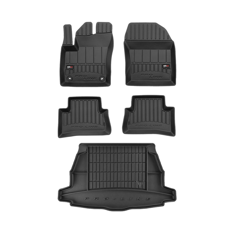 Kit Tapis de Sol et Coffre pour Toyota C-HR 2016-2022 TPE Noir