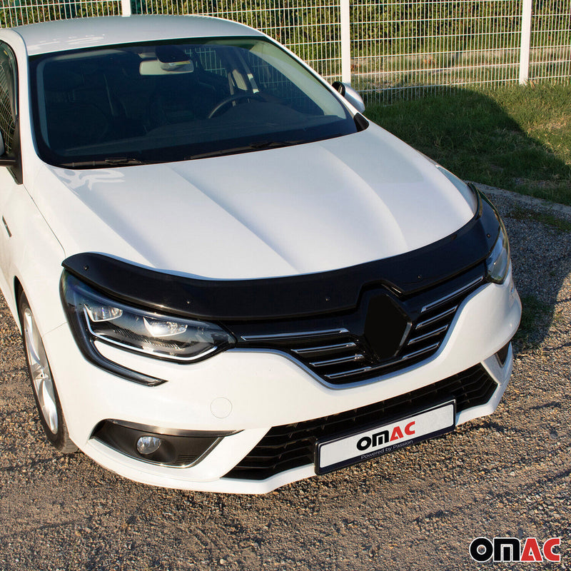 Déflecteur de Capot pour Renault Megane 2016-2024 Berline Acrylique Noir