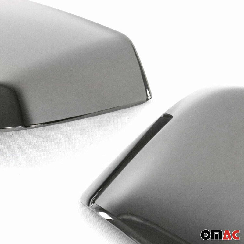 Coques de Rétroviseur pour Fiat Doblo II Combo D 2012-2021 ABS Chromé Foncé 2x