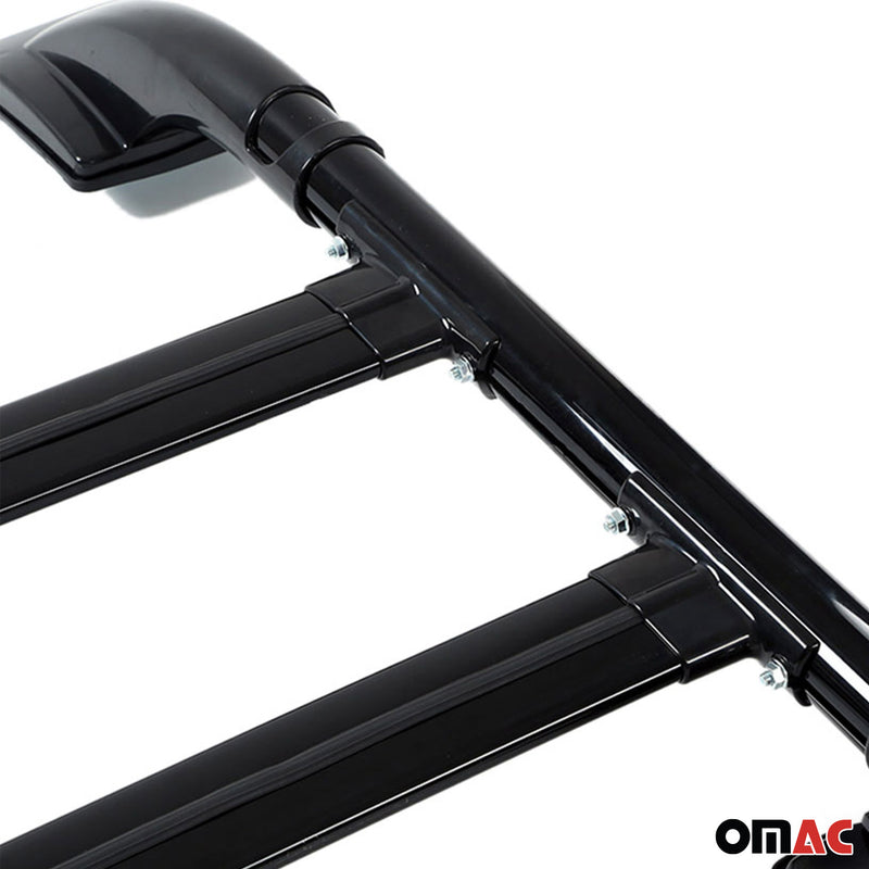 KIT Barres de toit trans+long pour VW Amarok 2010-2024 Aluminium Noir