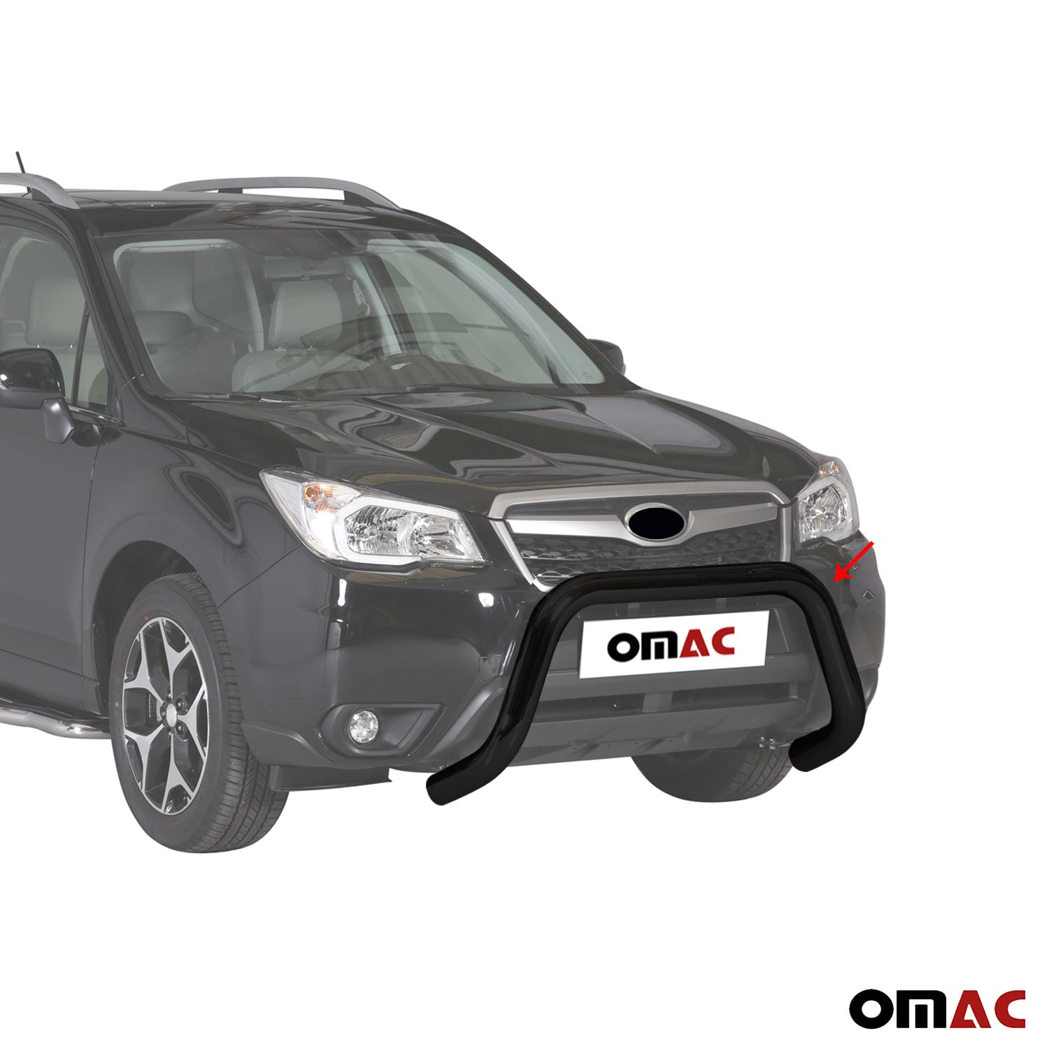 Pare-buffle Avant pour Subaru Forester IV 2013-2015 Pre-FL 76 mm en Acier Noir