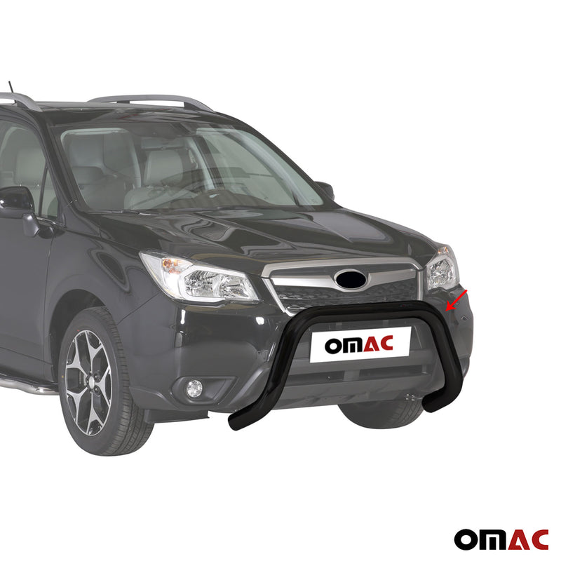 Pare-buffle Avant pour Subaru Forester 2013-2015 76 mm en Acier Noir