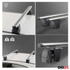 Barres de toit Transversales pour Hyundai Accent IV HB 2011-2018 Alu Gris 2x