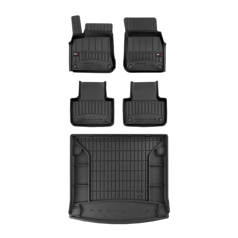 Kit Tapis de Sol et Coffre pour VW Touareg 2017-2022 TPE Noir