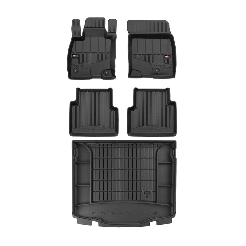 Kit Tapis de Sol et Coffre pour Ford Kuga 2019-2022 TPE Noir