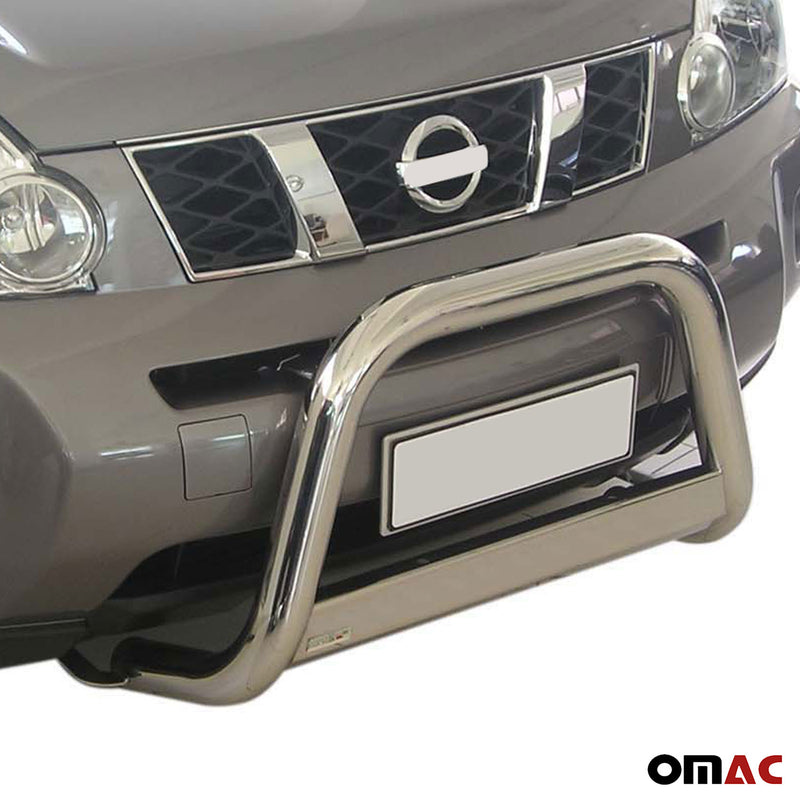 Pare-buffle Avant pour Nissan X-Trail 2007-2010 63 mm en Acier Gris