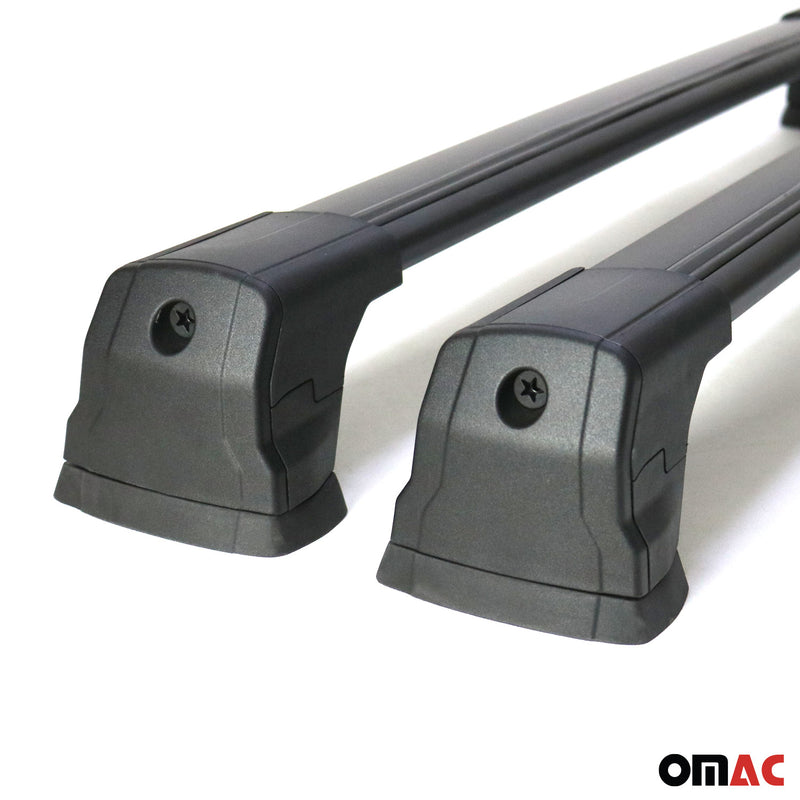 Barres de Toit Transversales pour VW Amarok 2H 2010-2022 Alu Noir 2x