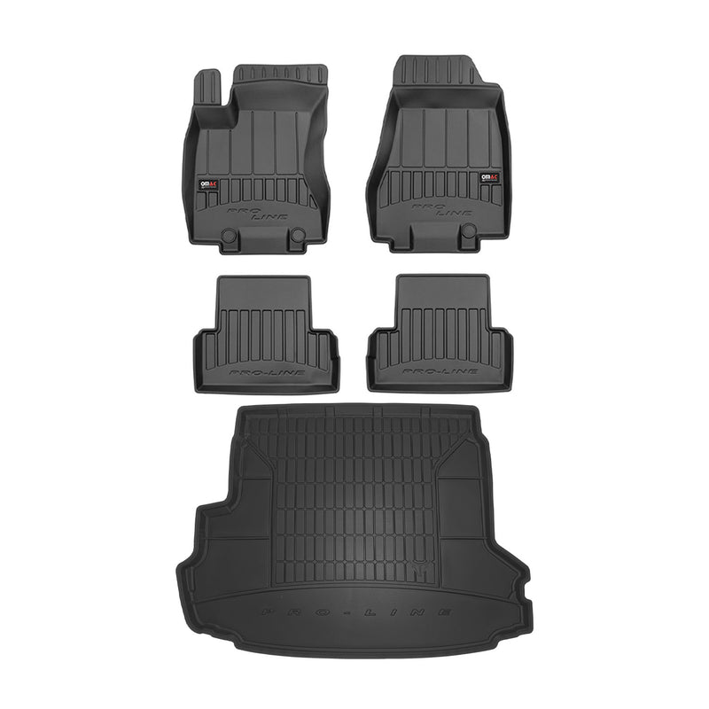 Kit Tapis de Sol et Coffre pour Nissan X-Trail 2008-2013 TPE Noir