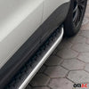 Marchepieds Latéraux pour Mazda CX-7 2006-2012 inox Brillant Argent Noir 2Pcs