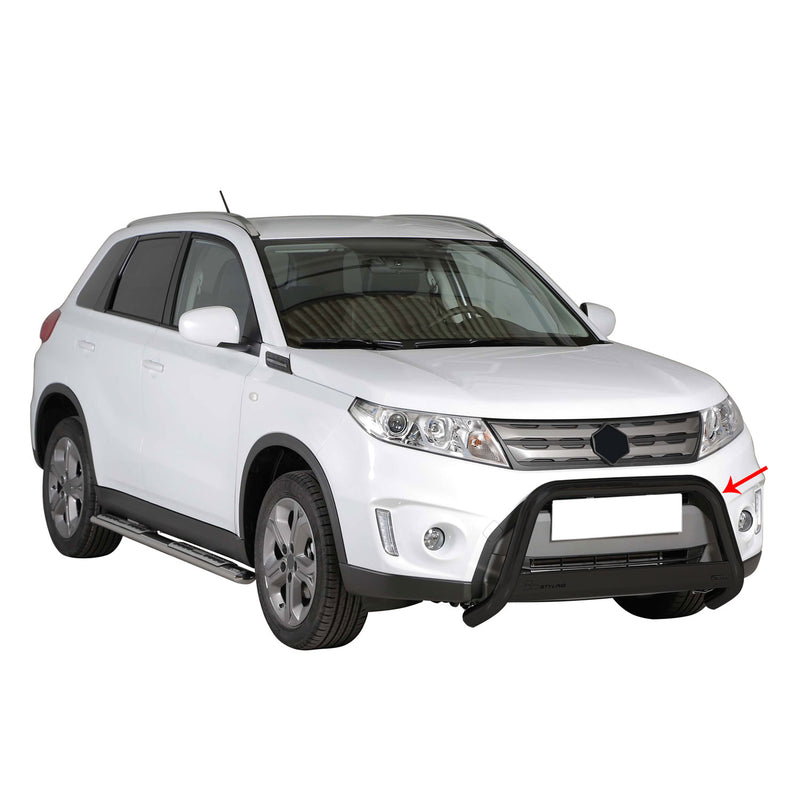 Pare-buffle Avant pour Suzuki Vitara 2015-2018 63 mm en Acier Noir