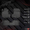 OMAC Tapis de sol en caoutchouc pour Honda CR-V III 2006-2012 Noir Premium