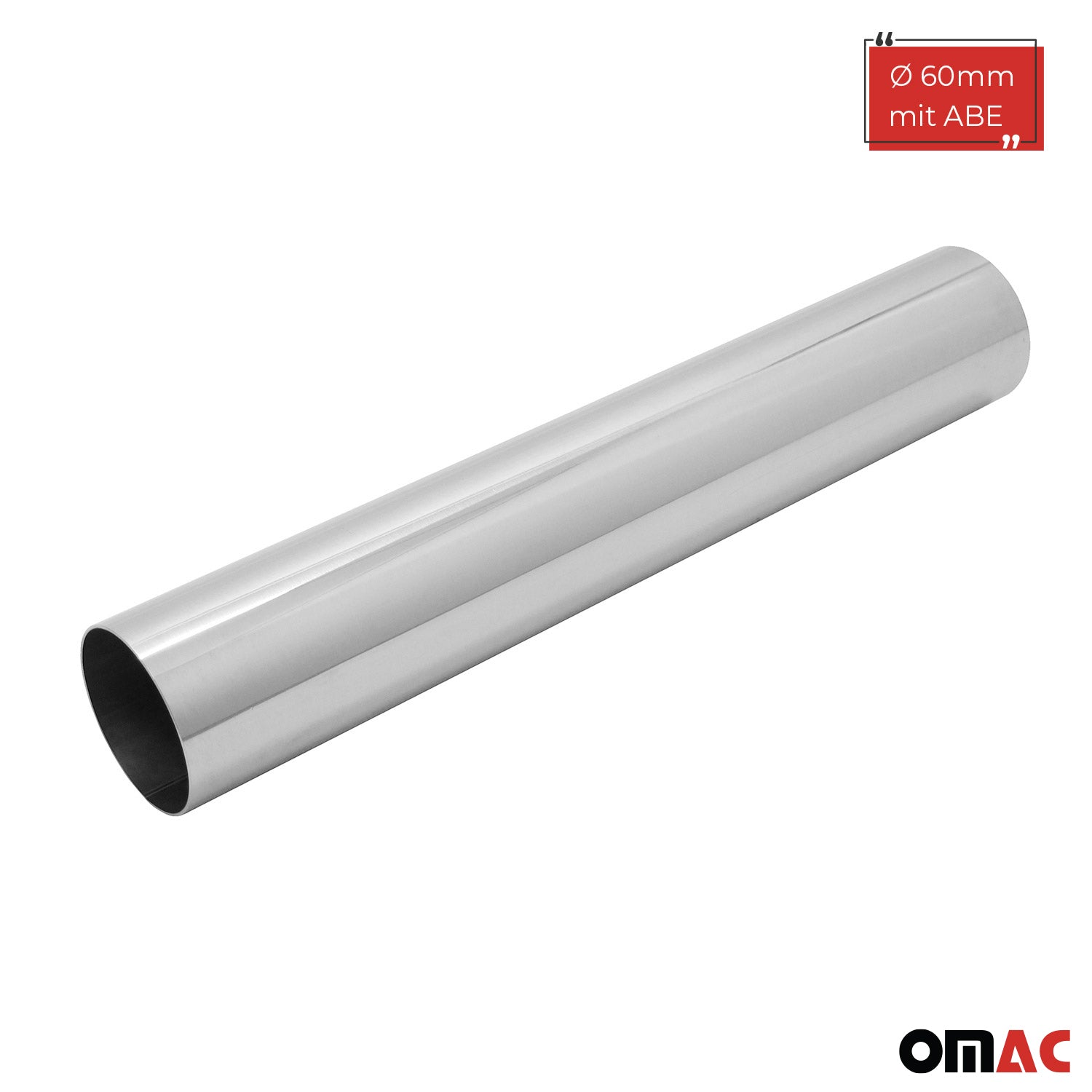 Embout d'échappement en acier inoxydable 60mm universel silencieux avec ABE