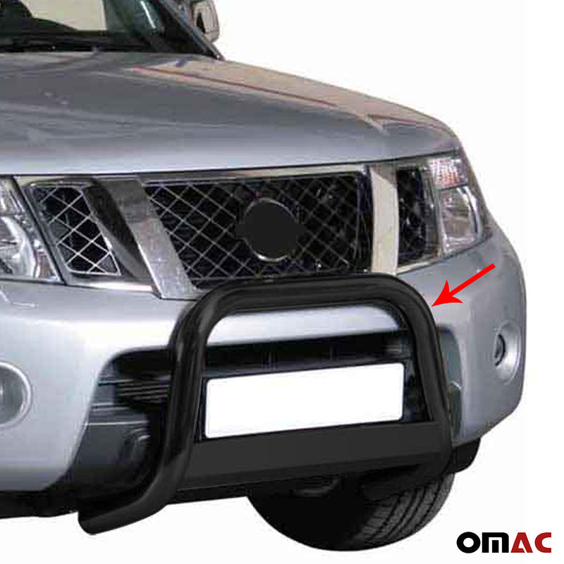 Pare-buffle Avant pour Nissan Navara 2010-2014 63 mm en Acier Noir