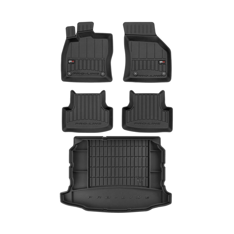 Kit Tapis de Sol et Coffre pour Seat Leon 2012-2020 TPE Noir