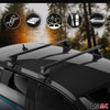 Barres Transversales Menabo pour Nissan Micra 2002-2010 5-portes Noir