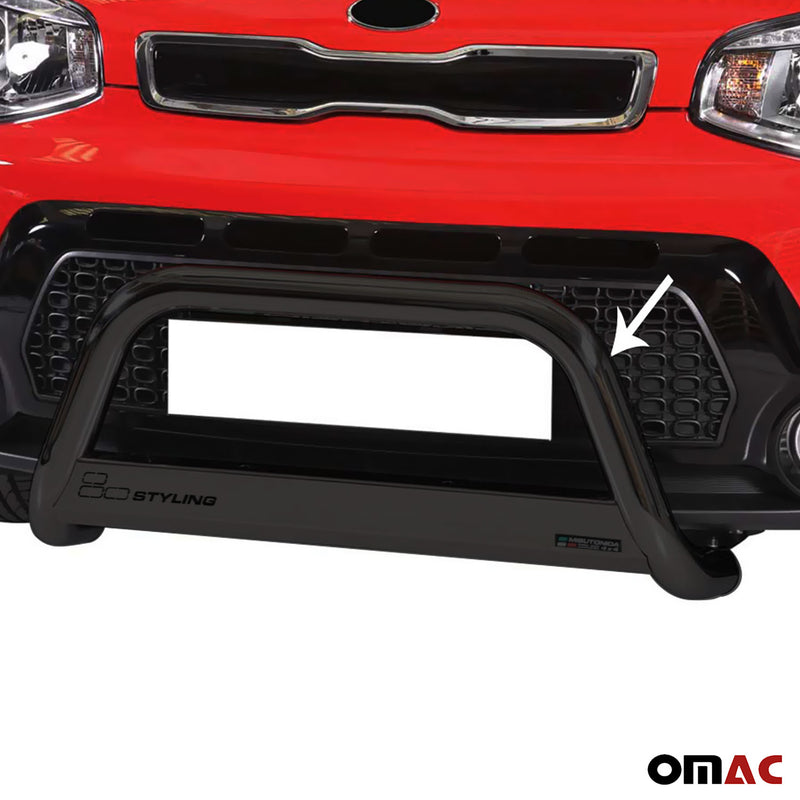 Pare-buffle Avant pour Kia Soul 2013-2017 63 mm en Acier Noir