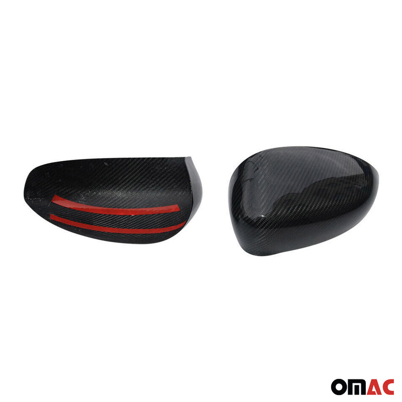 Coques de Rétroviseurs pour Fiat 500 500C 2007-2020  en Carbone Noir