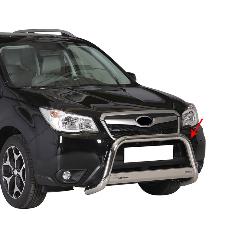 Pare-buffle Avant pour Subaru Forester 2013-2015 63 mm en Acier Gris