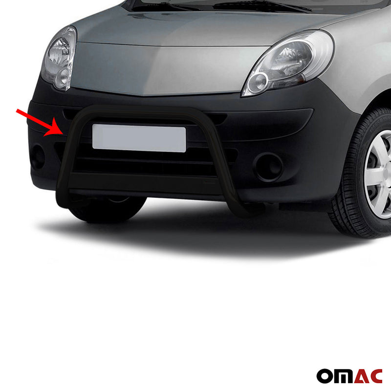 Pare-buffle Avant pour Renault Kangoo 2008-2013 63 mm en Acier Noir